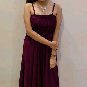Elegant Maroon Maxi Dress