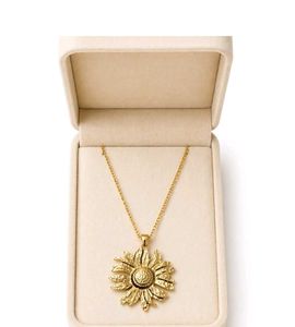 Anti Tarnish Sunflower Pendant with chain