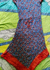 Anouk Red And Blue Kurta