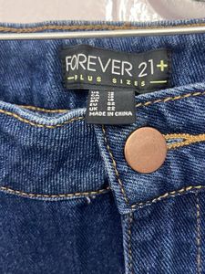Denim mini skirt for plus size women