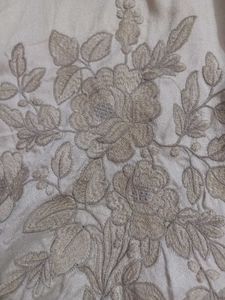 Embroidered Wide-Leg Linen Pants
