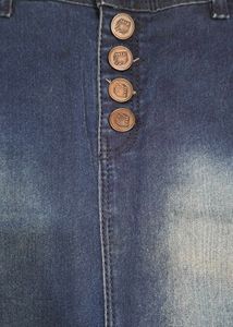 Denim Button-Down Skirt