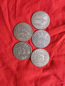 5 old coins of gods