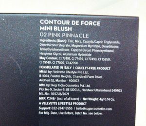 SUGAR Cosmetics Contour De Force Mini Blush for Fa