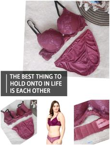 Burgundy Lace Bra & Panty Set