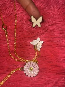 Butterfly &amp; Flower Jewelry Set