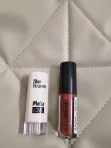 Blue Heaven & Redmint Matte Lipsticks