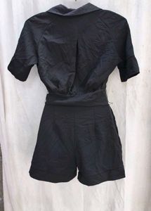 668. Chic Black Blazer Romper