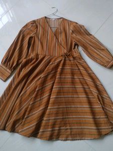 Stylish Striped Wrap Dress