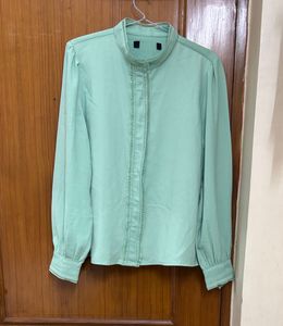 Mint Green Long Sleeve Blouse/Shirt