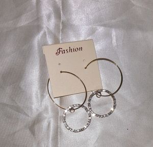 Hoop Earring With Stone Work