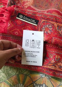 Embroidered Red shwal