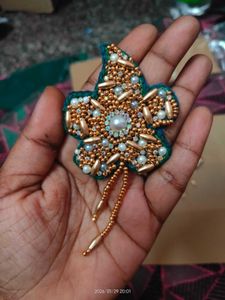 Blouse Patches Aari Work With Beads and Pearls 3
