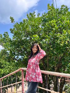 Floral Print Peplum Top