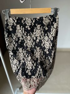 Black Lace Mini Skirt