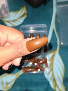 Brown Press-On Nails
