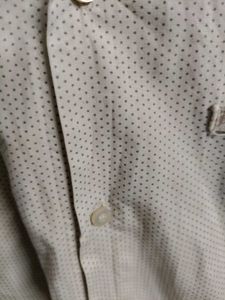 Men's White Patterned Long Sleeve Shirt