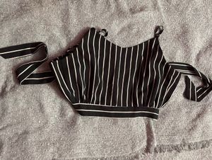 stripped sleeveless top