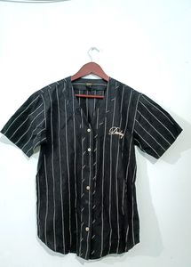 Forever 21 V Neck Striped Shirt