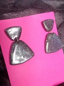 Sparkly Geometric Drop Earrings