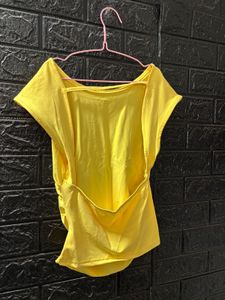 Bright Yellow Casual Top