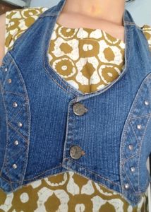 Denim Vest Halter Top