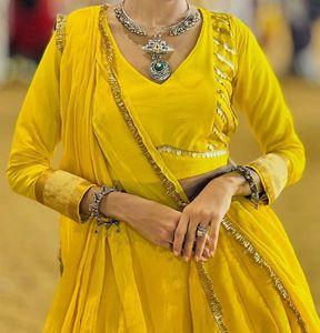 Navratri Yellow Lehenga Choli Set