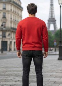 Red Paris Graphic Sweatshirt