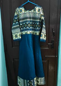 Teal Anarkali Gown