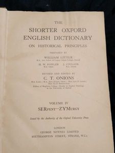 The Shorter Oxford English Dictionary Vol. IV