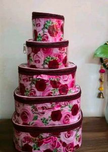 Floral Makeup Organizer Set