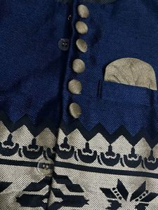 kids Royal Blue 4 piece Ethnic set