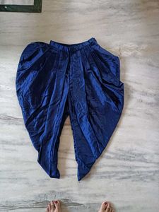 Elegant Royal Blue Dhoti Pants top set