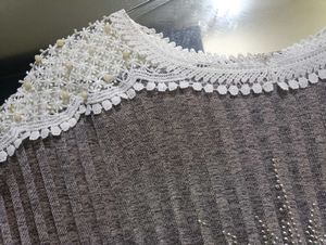 Women's Lace Trim Knit Top