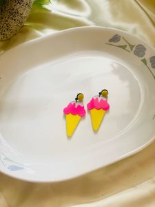 Cute Ice Cream Cone Earrings