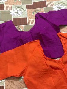 Vibrant Orange &amp; Purple Blouses