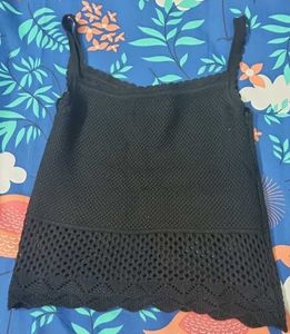 Black Knit Camisole Top