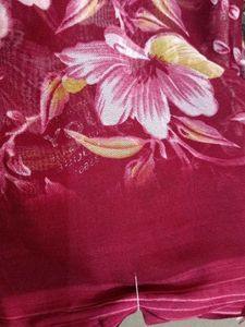 Beautiful Floral Print Saree