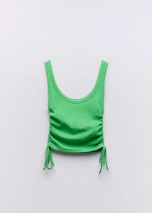 Zara Ruched Ribbed Top
