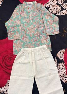Elegant Floral Kurta with Pants Set
