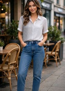 XXL Polka Dot Print shirt