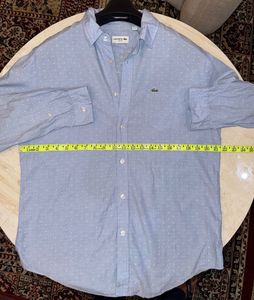 Lacoste Men's Light Blue Dotted Shirt