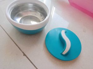 Stylish Teal &amp; White Curling Stone Organizer