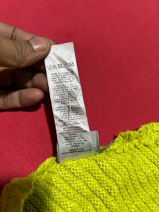 Neon Yellow Crochet Halter Top