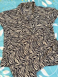 Stylish Zebra Print Pajama Set