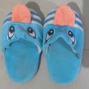 Cute Blue Striped Character Slippers