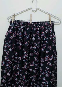 Purys Black Flora print Maxi Skirt