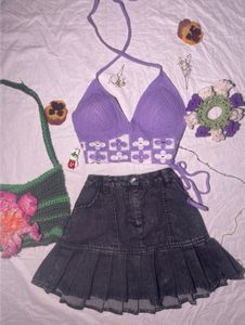 Crochet Halter Crop Top