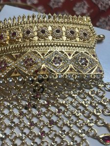 Exquisite Gold Plated choker with Red Stones