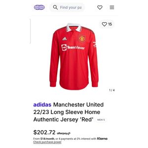 🌟Limited Edition Adidas⚽️Manchester Utd 22/23